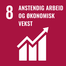 FNs bærekraftsmål 8- anstendig  arbeid og økonomisk vekst - Klikk for stort bilde